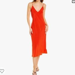 Equipment Brand Red Silk Dress